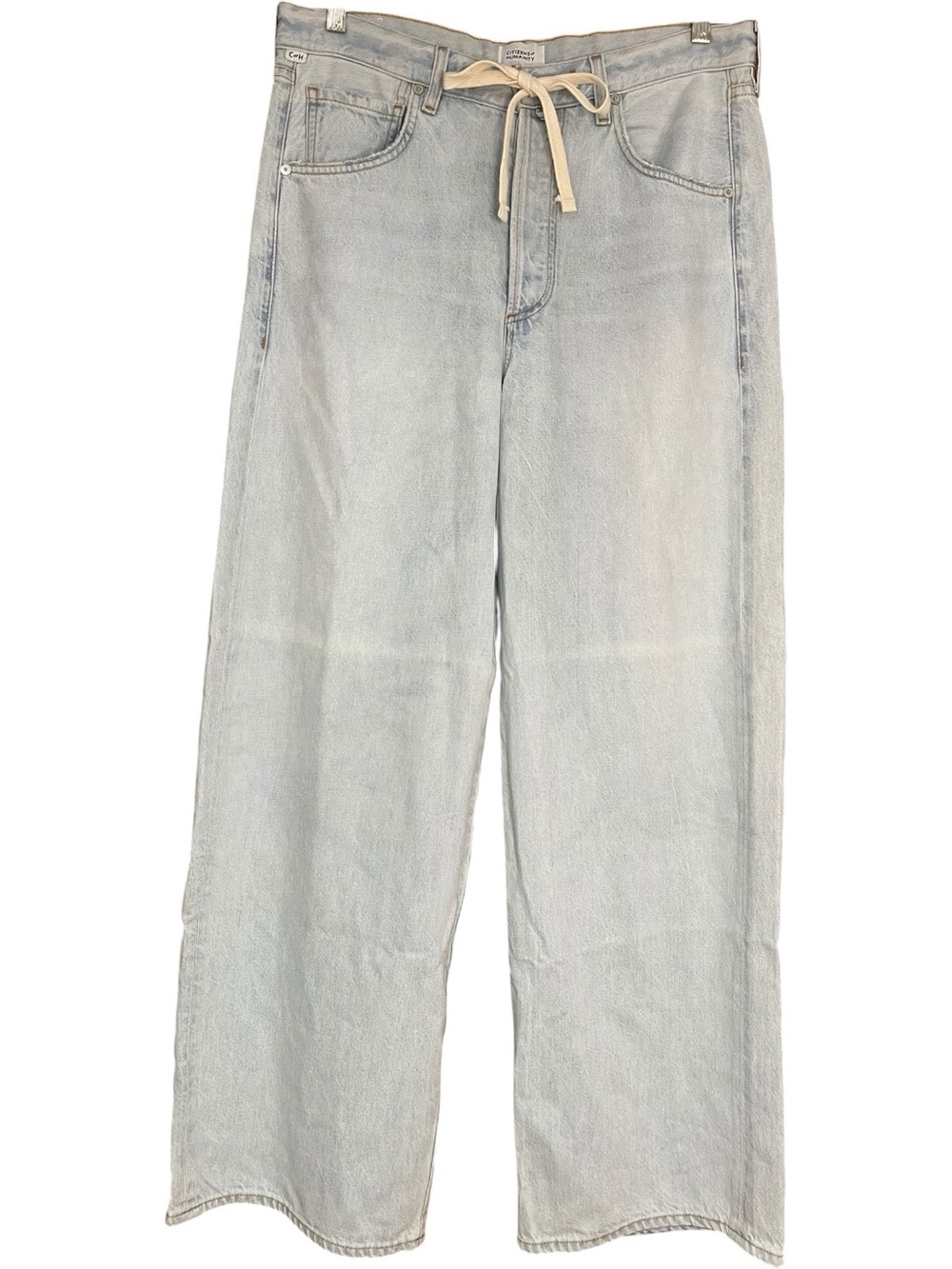 Citizens of Humanity Brynn Drawstring Trouser Wide Leg Jeans Light Blue